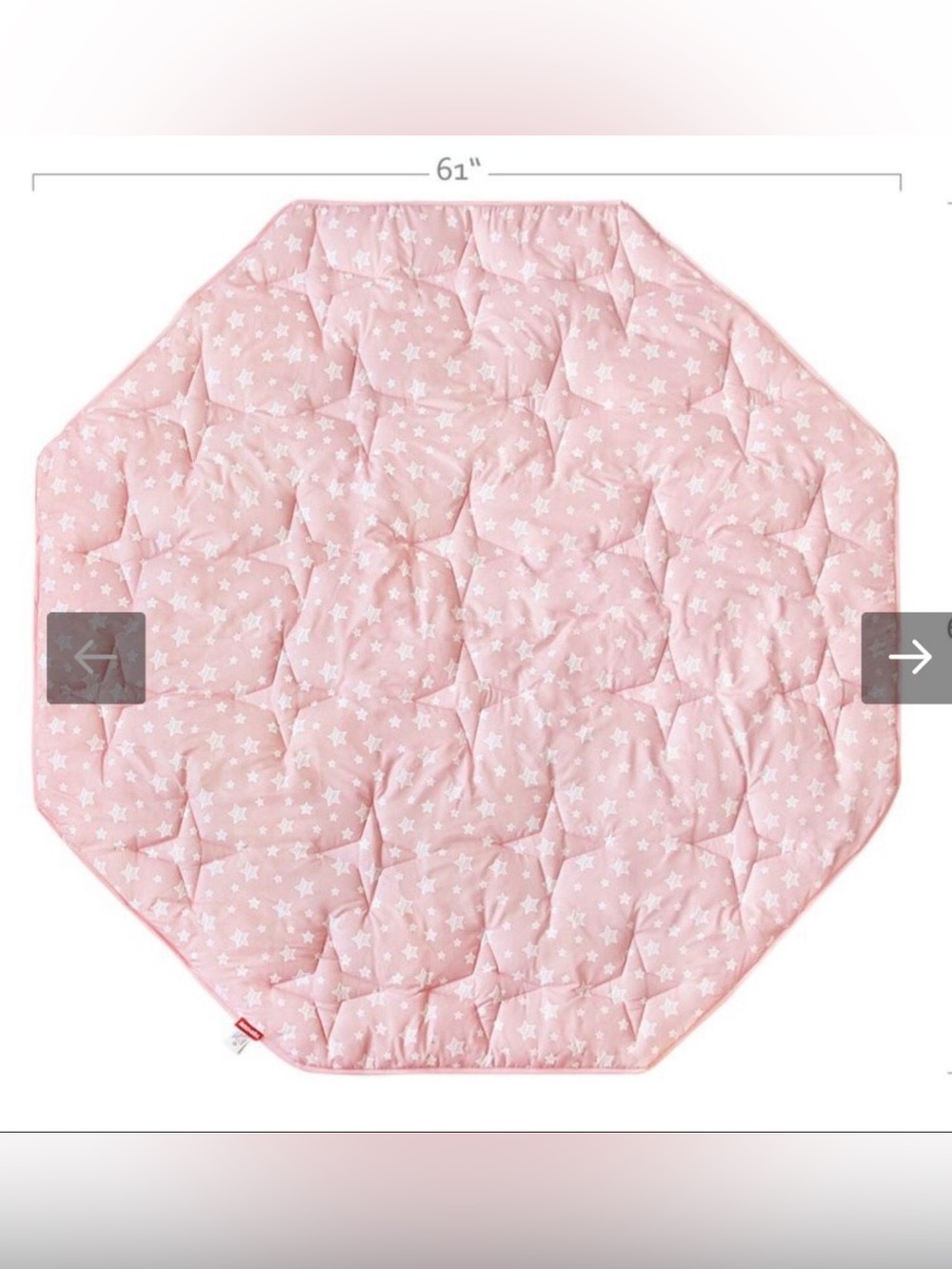NWT - Moonsea Pink Star Quilted Play Mat - Sealed
